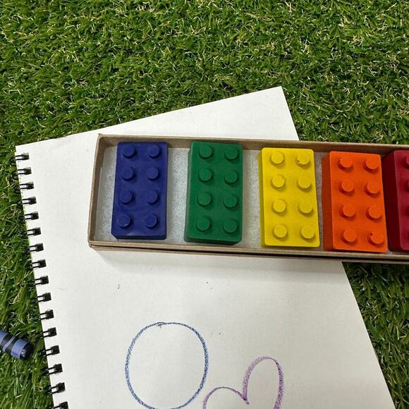 2/$24 Building Bricks Blocks Crayons (6), Kids Girls Boys Gender Neutral Gift - Picture 4 of 10